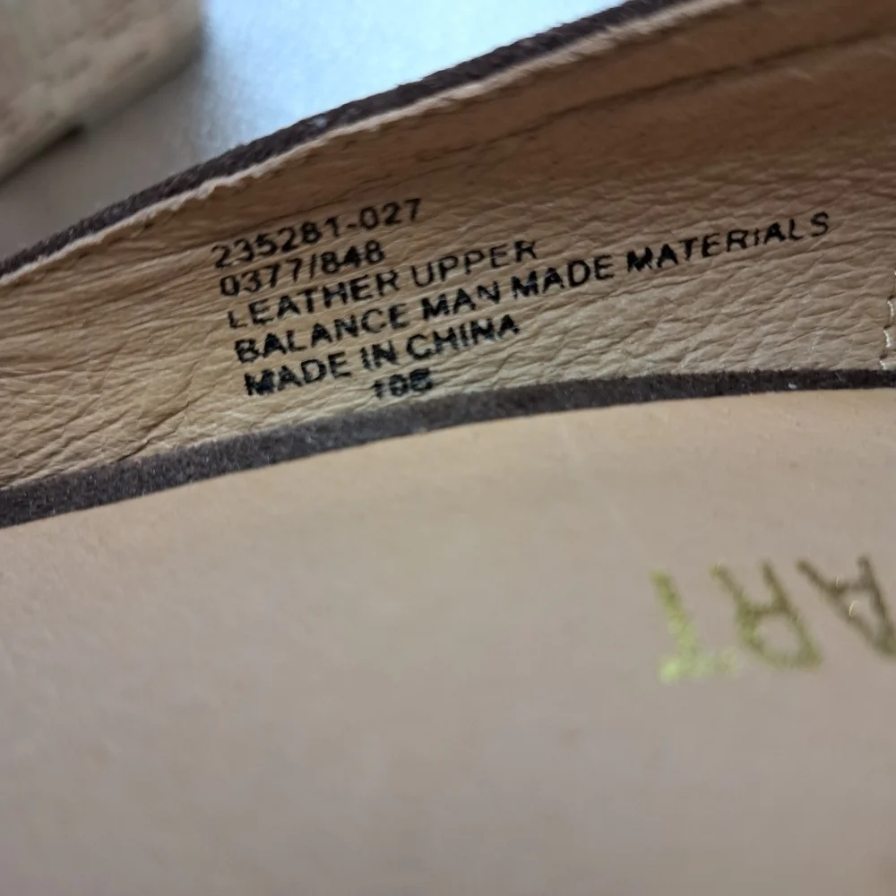 COLIN Stuart Brown Suede Open Toe Wedges Women's Size 10B